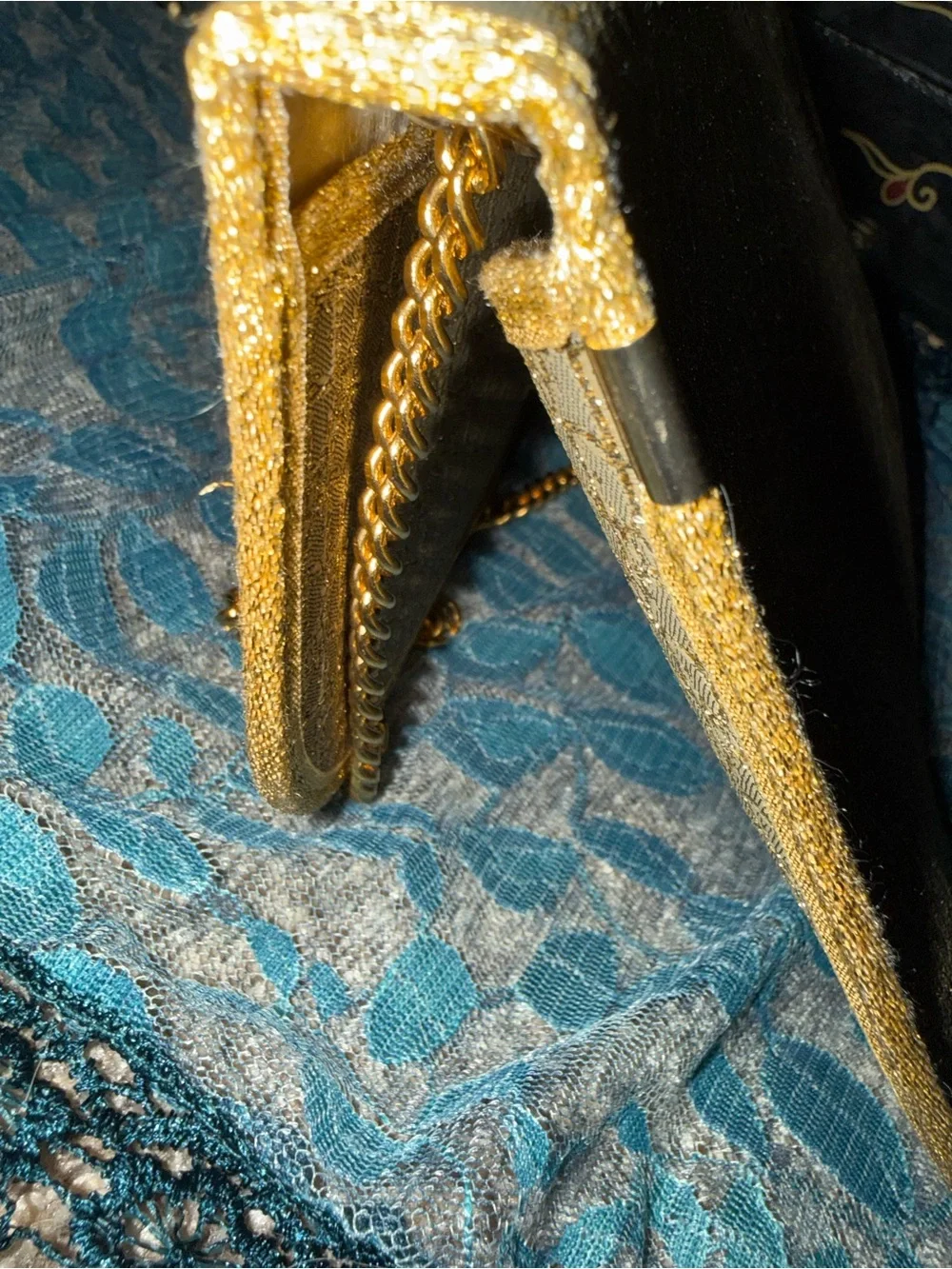 Vintage Christian Dior Metallic Gold France 1960’s-80’s